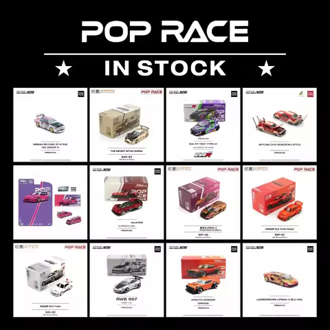 POP Race Xcartoys 1:64 CLK GTR D2 GTR R32 KPGC10 RX7 FD3S RWB NSX Top Secret Supra Diecast Car Model