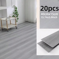 20pcs/Set 40cmx15cm PVC Flooring Planks Wood Grain Effect Floorboard, Tile Stickers Floor Plank Self