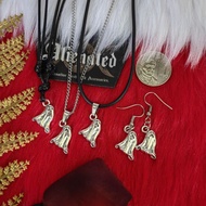 Ghost Moo Necklace Earrings | Halloween Vampire Gothic Grunge