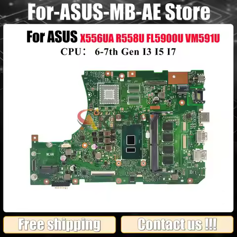 X556UA Laptop Motherboard For ASUS X556UQ R558U VM591U X556UV X556UQK X556URK X556UF FL5900U X556UJ