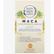 Happy Healthy Hippie Extra Strength Maca Organic Maca Root Capsules 1200 mg – Libido Booster for Wom
