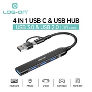 LOGON CONNECTOR LOG ON 4IN1 USB C AND USB HUB LO-HUB06 USB 3.0 & USB 2.0