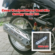 Baru Cover Knalpot Motor Beat Vario Nmax Aerox full besi Universal