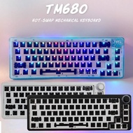 TM680 For 3Pin/5Pin Switch  Knob Hot Swap Mechanical Keyboard Kit Wireless Bluetooth 3 Mode RGB Backlit Gamer 60% Keyboard