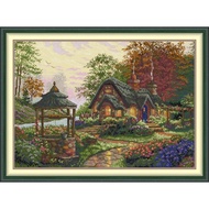 Joy Sunday Stamped Cross Stitch Ktis DMC Threads Chinese Cross Stitch Set DIY Needlework Embroidery Kit-Wishing Lodge