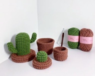 【DIY材料包】耳環小物收納 仙人掌 多肉植物小盆栽 編織收納盒