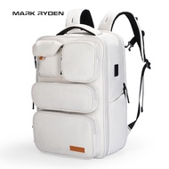 MARK RYDEN Backpack Unisex Multi Pockets Bag Large Capacity 17.3 inch Laptop School Bag with USB Charging Port Water Repellent Ykk Zipper Travel Bag MR9004
