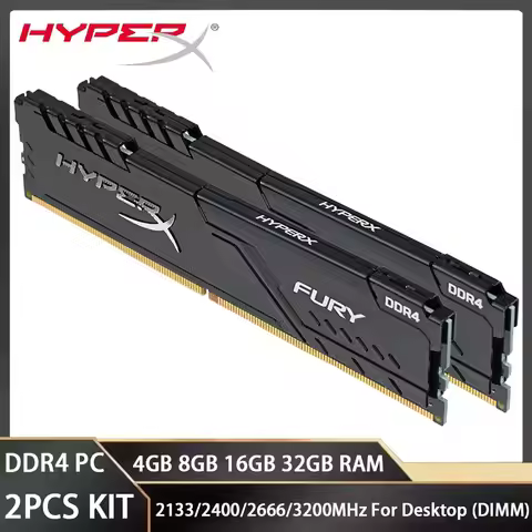 HYPERX Memory DDR4 PC RAM 4GB 8GB 16GB 32GB KIT 2666MHz 2133 2400 3200MHz Desktop PC4-25600 21300 19