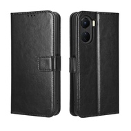 Vivo Y16 Case Wallet PU Leather Back Cover Casing Vivo Y16 VivoY16 Phone Case Flip