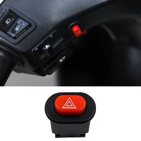Motorcycle Double Flash Switch Hazard Light Switch Button Flash Warning Emergency Signal Lamp Modifi