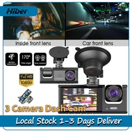 3 Camera Dash Cam 1080P HD 4K Night Vision Car Driving Front And Rear Car View Dashcam