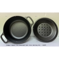 American LODGE 8 Inch (22cm) Double Handle Cast Iron Pot/Soup Pot/2QT (1892CC) -L2SP3