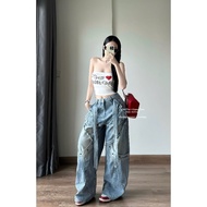 New personality 80016 loose jeans