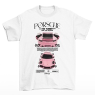 Tomoinc Unisex Automotive Series T-Shirt - PORSCHE 911 TURBO S White