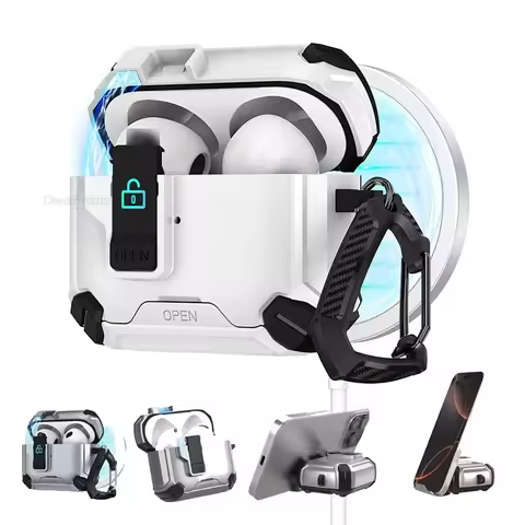 Magnetic Automatic Lock Earphone Case For AirPods 4 3 2 1 Pro 2 2nd Cover Creative Second-changing B