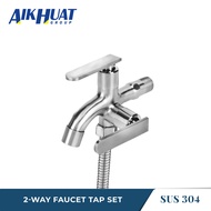 Two Way Bib Tap Wall Faucet Water Sink Tap For Bathroom