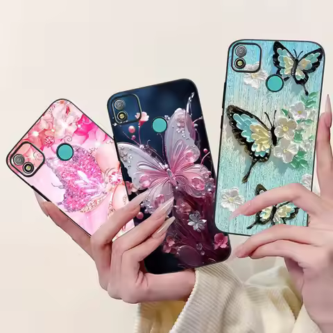 Case For Tecno Pop 4 / Pop 4 Lte / Pop 4 Air Cover New Fashion Butterfly Soft Silicone Phone Cover F