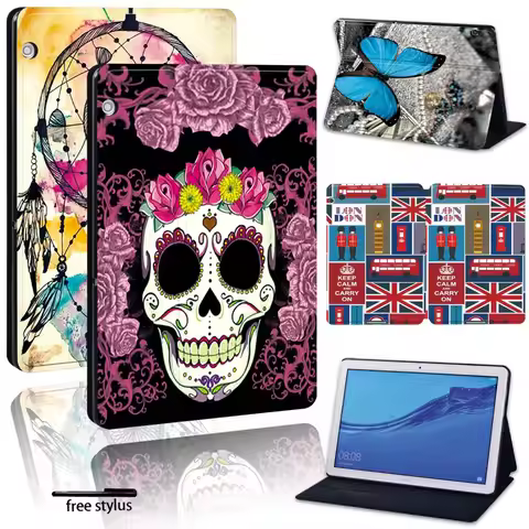 Tablet Case for Huawei MediaPad M5 Lite 8"/M5 10.8"/M5 Lite 10.1"/T3 8.0"/T3 10 9.6"/T5 10 10.1 Leat