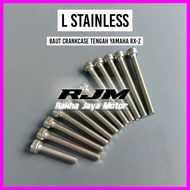 MESIN YAMAHA RXZ CENTER CRANKCASE BOLT STAINLESS L KEY ANTI-RUST/ ENGINE CRANK BOLT ENGINE BLOCK OIL