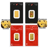 Argor-Heraeus 9999 Gold Bar 5g,  Lunar Snake / Lunar Dragon 5 gram, Minted bar / Kinebar