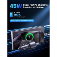 UGREEN Car Charger Dual USB Type-C - Fast Charging Samsung 45W - 63W