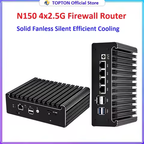 Intel N150 Firewall Mini PC I5-8250U N95 I3 8145U Pentium 4417U 4x2.5G LANs Fanless Mini Computer Pf