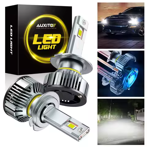 AUXITO 2Pcs H7 LED Canbus Headlight with Fan For VW mk7 golf 6 Passat Tiguan Ford BMW Mercedes W204 
