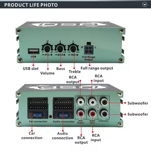 Car DSP Digital Audio Processor Support APP Control DSP Car Power Amplifier 6-Channel Output Audio D