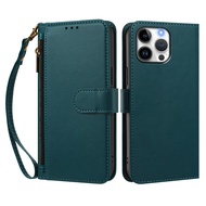 Casing For OPPO A60 A40 A40M A9 A5 A5i A5X A3X A3 Pro Card slot Zipper Wallet style flip cover PU le