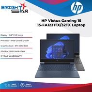 HP Victus Gaming 15 FA1231TX/32TX Laptop - 15.6" FHD/144Hz/I5-12450H/RTX 4050/512GB/8GB DDR4/W11