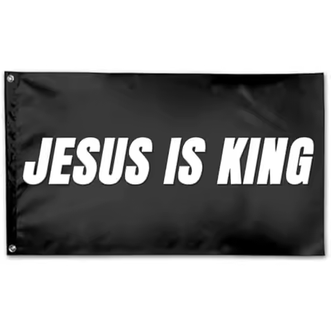 Jesus Is King Flag Christian Faith Hope Outdoor Indoor Wall Decoration 3x5FT 4x6FT