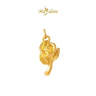 MASDORA 999 Gold Pendant Loket Emas ~ 3D Vast Rose (EMAS 999/24K) -- FREE 925 SILVER NECKLACE