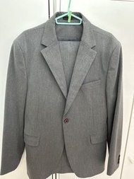 [$100要晒全部，已乾洗] G2000藍色西裝外套 (46, 165/88A) + 灰色西裝外套 (56碼) + 灰色褲(32-33腰)