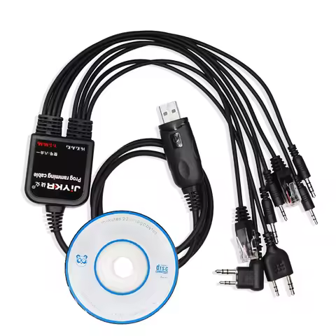 8 in 1 USB Programming Cable for Baofeng Kenwood TYT QYT Motorola AXU4100 Yaesu icom Walkie Talkie R