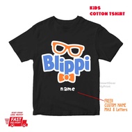 Blippi Live Kids Adult Cotton T-shirt with FREE Custom Name maximum 8 Letters