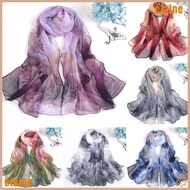 ELAINE Beach Shawl, Breathable Sun-Resistant Silk Scarf, Summer Embroidered Smooth Silk Sunscreen Hi