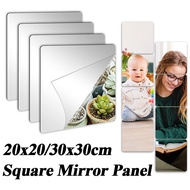 1-5Pcs 3D Square Mirror Wall Stickers/Acrylic Self Adhesive Soft Mirror Panel