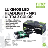 LUXIMOS 50W H4 Projector Lamp 3 Colors All Weather Super Bright MP3 ULTRADEVIL