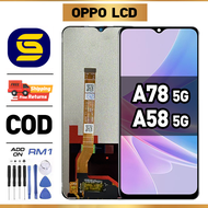 LCD OPPO A78 5G/ A58 5G Compatible For Glass Original Touch Screen Digitizer