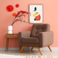 福兔迎門II - 新年兔子喜氣插畫掛畫/兒童房掛畫/玄關擺設/送禮