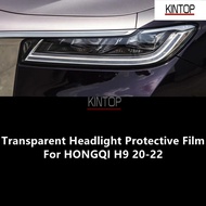 For HONGQI H9 20-22 TPU Transparent Headlight Protective Film, Headlight Protection,Film Modificatio
