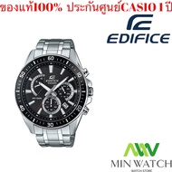 Casio Edifice นาฬิกาข้อมือผู้ชาย สายสเตนเลสสตีล รุ่น EFR-552DEFR-552D-1A - สีดำ องใหม่ของแท้100% ประ