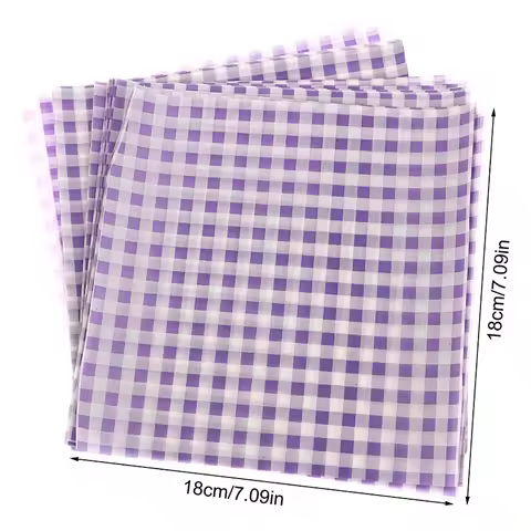 50pcs Food Waxed Paper Oil-Proof Wax Paper Bread Sandwich Burger Fries Macarons Packaging Kitchen Ba