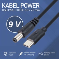 OOTDTY USB Type C to DC Power Cable 5.5x2.5mm PD 100W 97CM