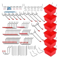 121 Piece Pegboard Hooks Set,Pegboard Accessories with Metal Hooks, Peg Board Organizer Accessories,