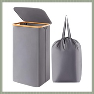 (QJWR) 100L Laundry Basket with Lid Clothes Hampers for Laundry Large Foldable Laundry Hamper with B