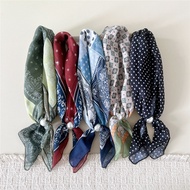 Multifunctional Scarves Square Cotton Scarf Floral Head Scarf Hairband 56x56cm