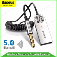 Baseus Car Audio Transmissor AUX 3.5mm Wireless Bluetooth Receiver 5.0 USB Wireless Adapter Cable Receptor Bluetooth Adaptador