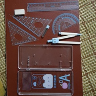 Ruler, compass, eke, protractor set (student ruler set)