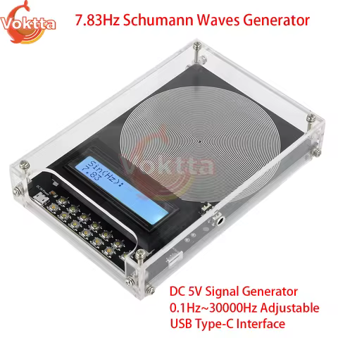 7.83Hz Schumann Waves Generator DC 5V Signal Generator Tester 0.1Hz~30000Hz Adjustable Audio Resonat